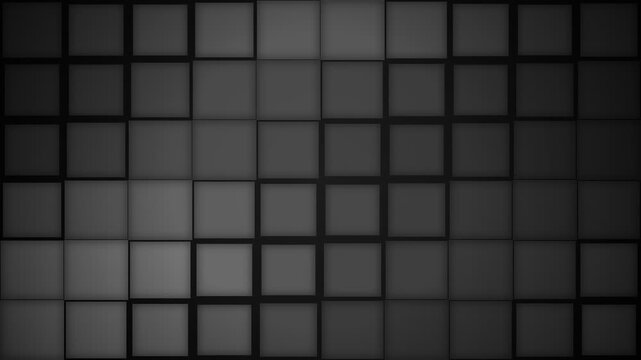 Abstract dark metallic mosaic wall texture with minimalist geometric square grid pattern design