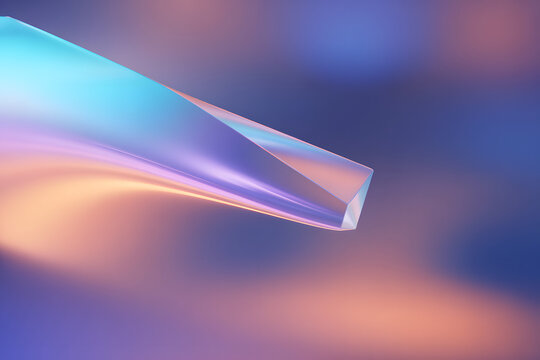 Refracted light through a prism in a dreamy landscape