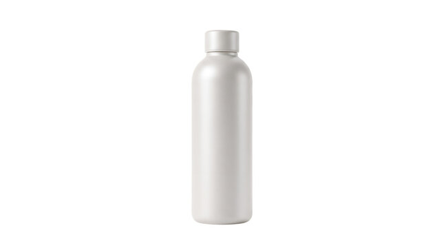 Blank white reusable water bottle for sport and daily hydration