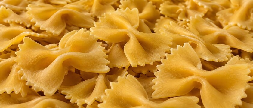 Farfalle Pasta Texture Closeup