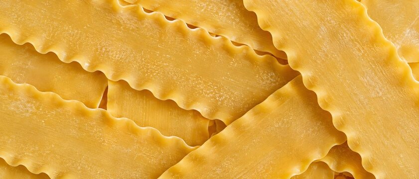 Wavy Lasagna Pasta Closeup