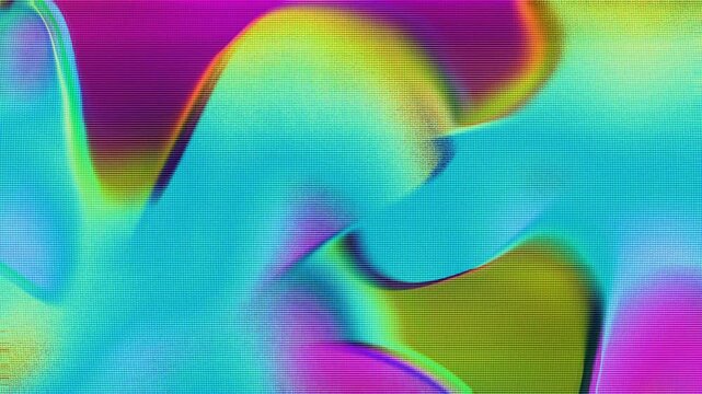 Lime green and magenta glitch background with soft undulating wave patterns and dense CRT scanline distortion on a seamless loop. Anchors a trippy rave VJ loop, abstract branding and trippy music.
