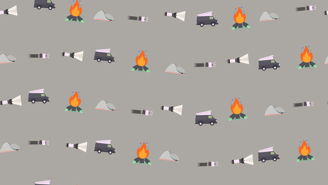 Camping Elements Pattern
