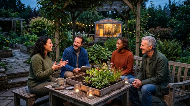 Community gardeners discuss pollinators after class
