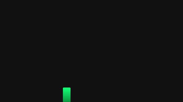 Animated green bar chart with growing trend line for business growth and financial data analysis animation 4k
