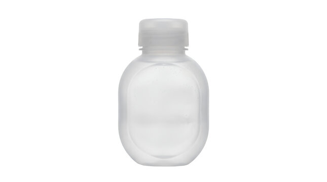 Small clear plastic bottle for travel size toiletries or liquid samples
