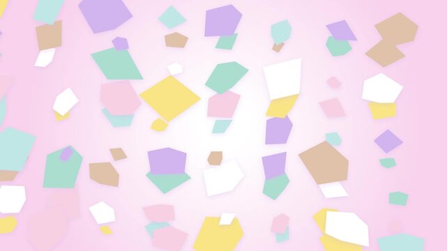 Seamless Pink and White Fashion Shoe Pattern with Colorful Geometric Shapes, Stylish Footwear Illustration for Wallpaper, Textile Design, Decoration and Creative Backgrounds