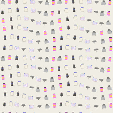 Kitchen Gadgets and Jars Pattern