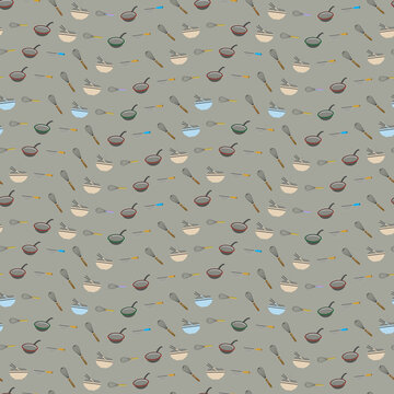 Kitchen Utensils and Food Pattern