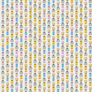 Toaster, Jar, and Chef Hat Pattern