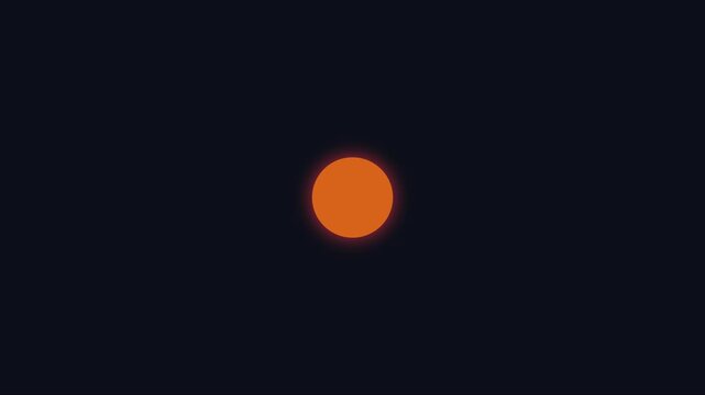 Minimalist loading spinner animation with rotating orange circle and circular progress indicator on dark 4k background