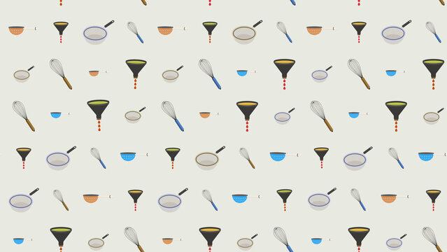 Kitchen Tools Repeating Pattern