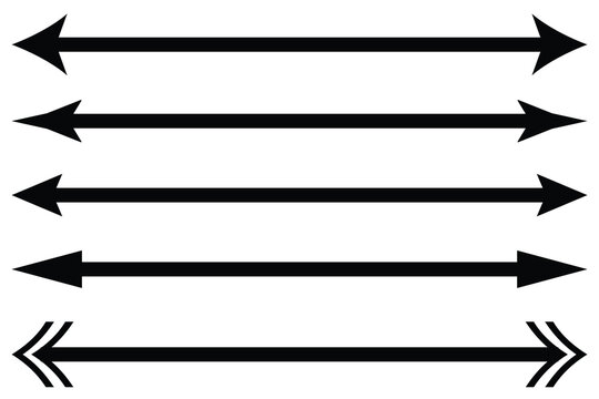 line, arrow, pointer, double, direction, right, way, location, horizontal, forward, straight, transport, bold, left, thin, transfer, basic, directional, reverse, two, wide, right or left, width, oppos