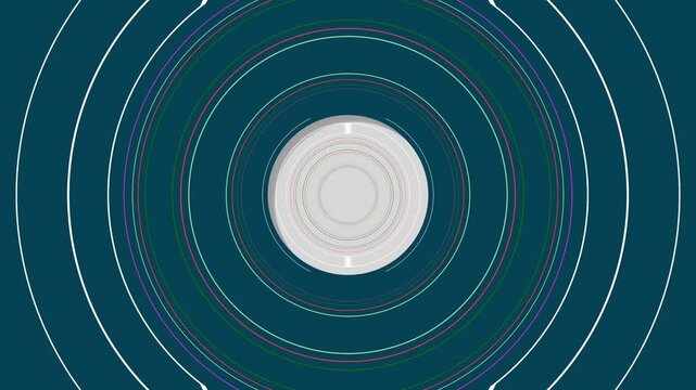 Concentric Circular Rings Animation Background Motion Graphic
