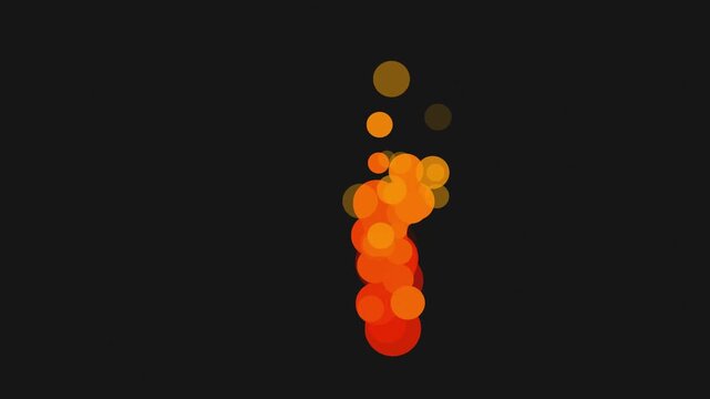 Glowing Orange and Yellow Particles Rise and Transform into a Flowing Abstract Energy Stream on a Black Background