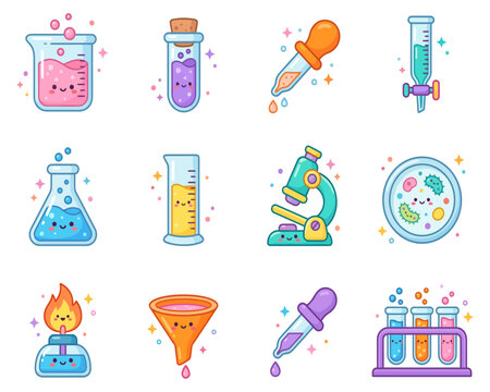 Laboratory equipment. these include basic items such as test tubes, beakers, flasks, pipettes, and microscopes, as well as advanced machines used for precise measurements and analysis.