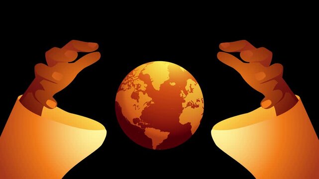 Biblical motion graphic depicting Genesis Day 4, God created the sun, moon and stars to give light and mark the days, seasons and years.