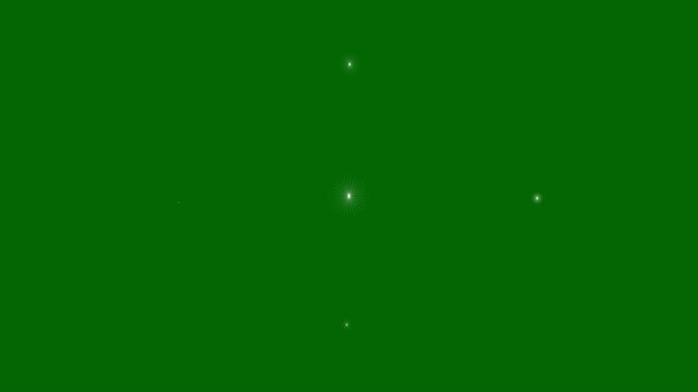 Sparkling star twinkle glitter white cartoon doodle animation, magic sparkle glitter line stars, shining particles stars line magic,fairy dust wand glitter stars trail transition on green screen 4k