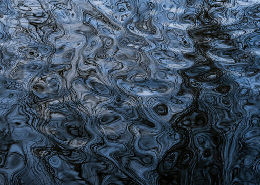 Abstract landscape in a lake