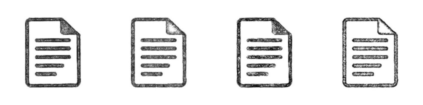 Sketch document icon design set