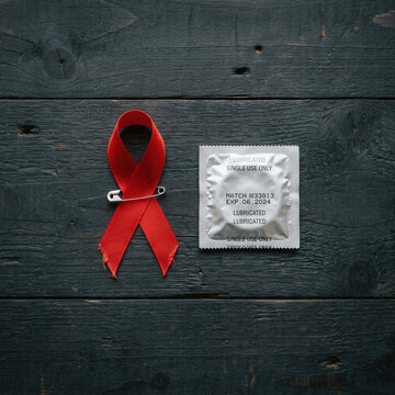 Symbol Of Hope And Protection Aids Awareness Condom