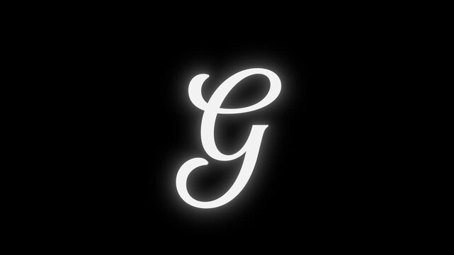 Elegant Glowing Letter G Animation