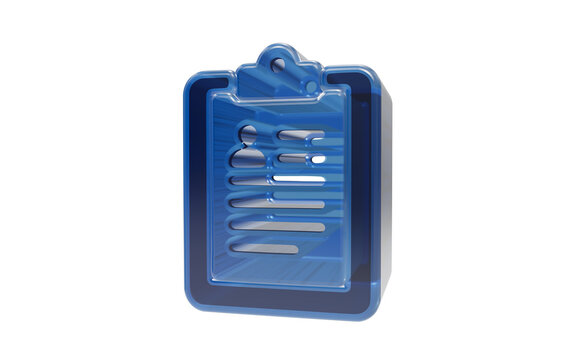 Medical clipboard with patient report isolated on transparent background 3d icon for hospital records and clinical documentation processes for doctors and healthcare professionals in high resolution