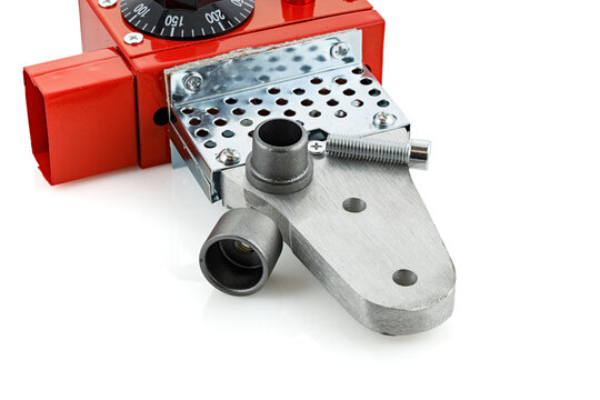 PPR Pipe Welding Machine with Temperature Control, isolated on White Background.