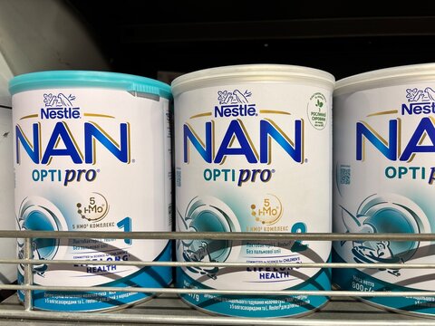 Nestle NAN Optipro 3 infant formula displayed in Lviv, Ukraine, September 18, 2026