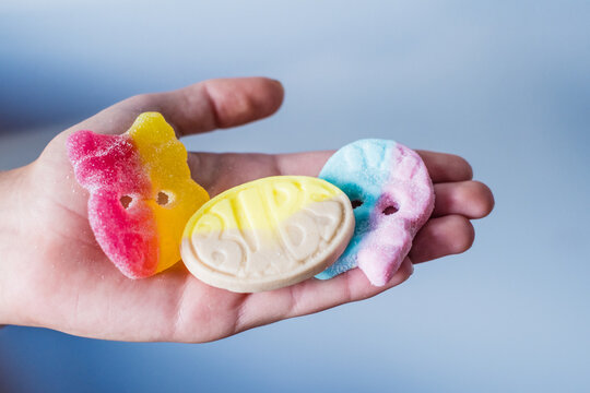 Tallinn, Estonia - September 20, 2026: BUBS candy brand logo. BUBS foam candy. BUBS is a Swedish confectionery brand known for colorful gummy and foam sweets owned by Orkla Snacks.