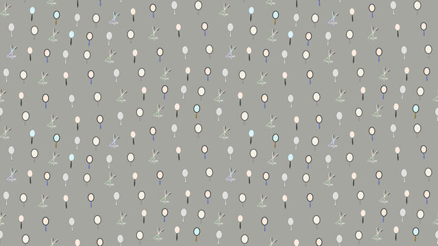Magnifying glass and abstract shapes pattern