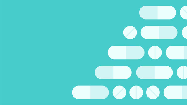 Medicine Pills and Capsules Seamless Medical Background Illustration