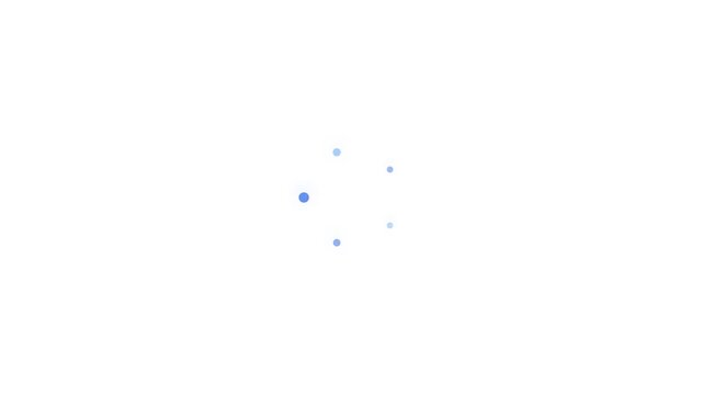 Minimalist Loading Spinner Animation with Five Circular Dots