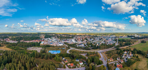 Aerial panorama of Vimmerby in Sweden. Scandinavia © Pawel Pajor