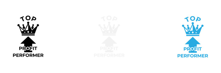 Obraz premium Award badge showing top product performer with crown icon