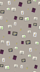 Financial Charts and Money Icons Pattern