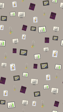 Financial Charts and Money Icons Pattern