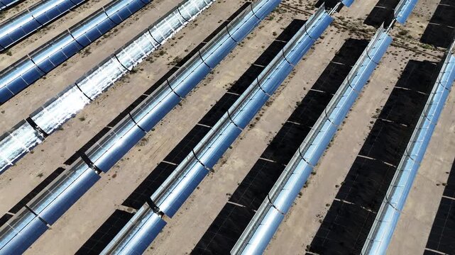csp parabolic trough solar thermal power plant collector arrays