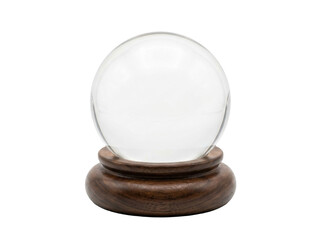 Clear Crystal Ball on Wooden Base © ieps