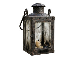 Vintage Rusty Metal Candle Lantern © ieps