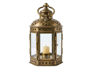 Vintage Brass Candle Lantern Decor © ieps
