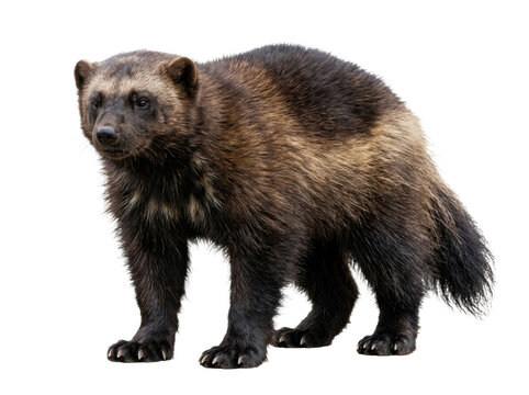 Full Body Portrait Of A Wild Wolverine