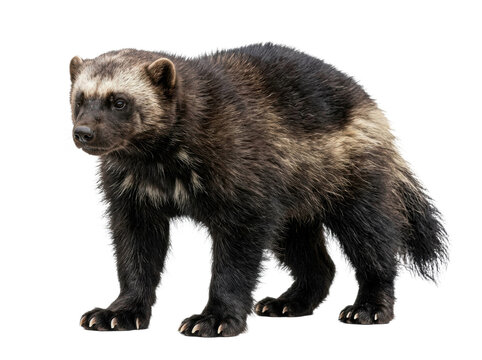 Full Body Portrait of a Wild Wolverine