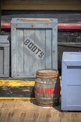 Shipboard Supply Crates and Storage Barrel  © PixilRay