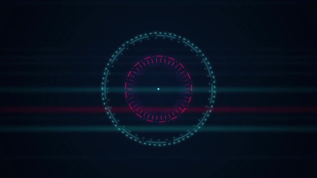 HUD target reticle spinning seamless loop motion background