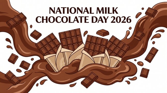 Chocolate bars with flowing liquid chocolate.