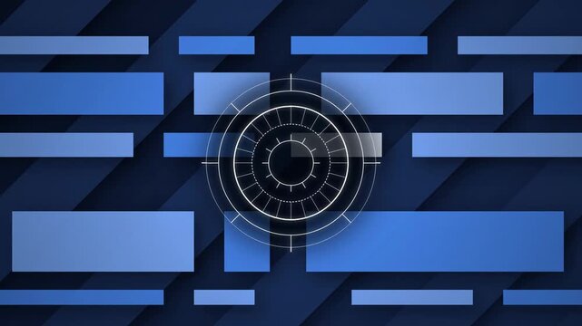Glowing HUD reticle spinning seamless loop motion background