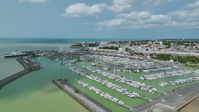Panorama of Royan from a drone, Nouvelle-Aquitaine, Charente-Maritime, France