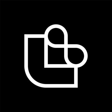 Letter L infinity line minimal logo