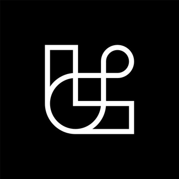 Letter L infinity line minimalist logo